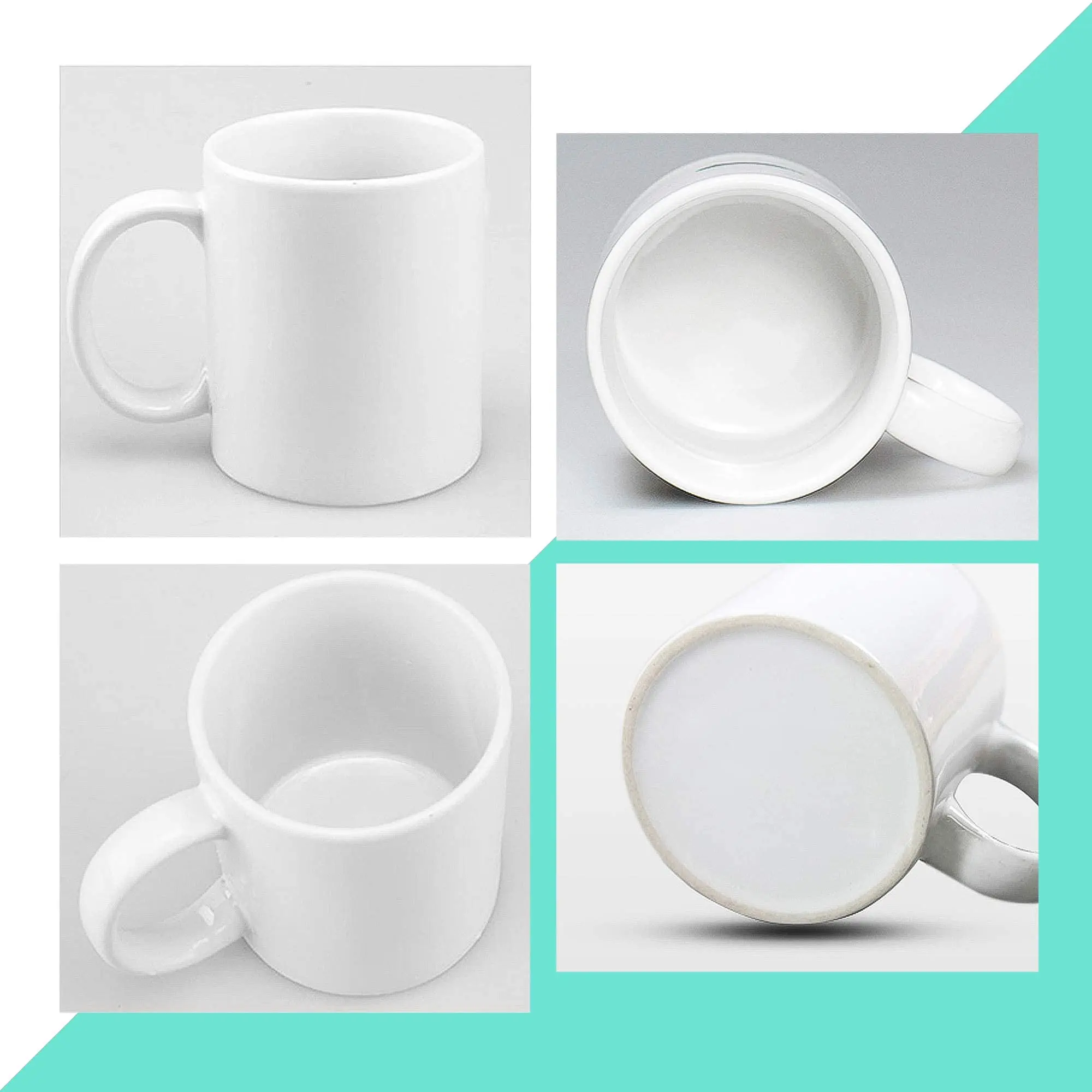 New Design White Wholesale Stocked Sublimation blank ceramic coffee cups Mugs for sublimation