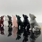 Stones Rose Quartz Price Natural Crystal Carved Gemstone Rose Quartz Wolf Reiki Healing Stones