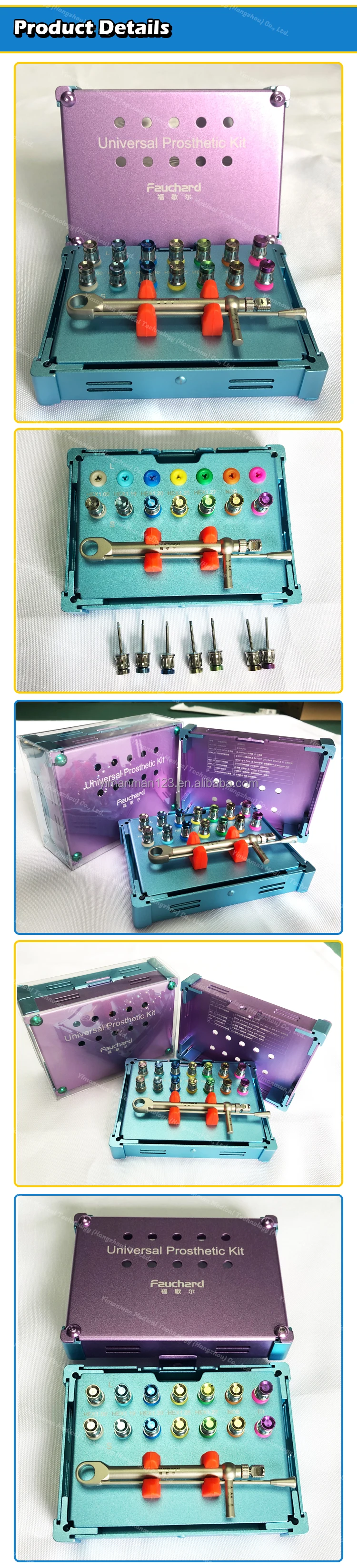 Megagen Dental Planting Repair Tool Box Universal Torque Wrench Kit 15pcs Screwdriver Universal Prosthetic Kit Low Price supplier