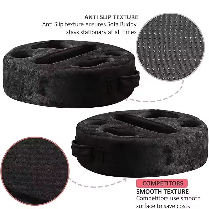 Sell well Pillow Cup Holder Cup Cozy Deluxe Functional Cushion Bathtub Pillow Couch Cup Holder