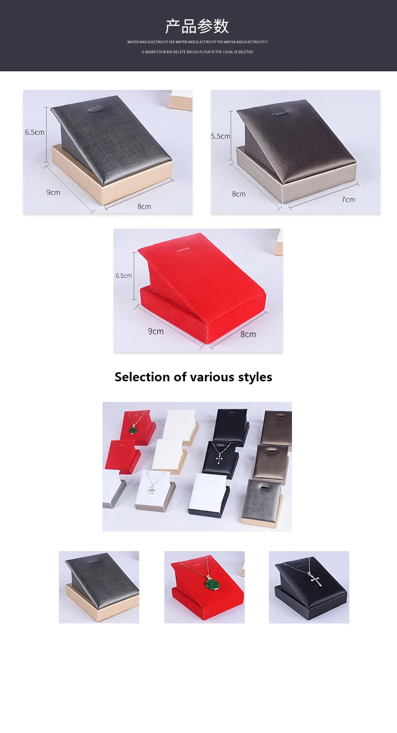 product custom small luxury jewellery jewelry diamond crystal necklace earrings studs showcase displays show trays sets for wall racks-3