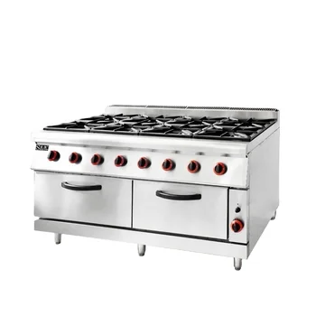 China Professional Kitchen equipment factory sell Restaurant Hotel use commercial cooking range 8 burner gas range &gas oven