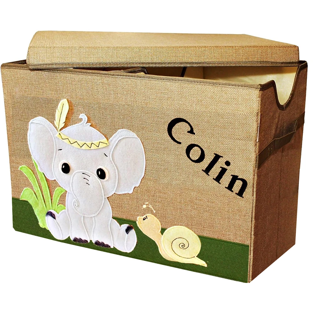 Hot Sale Foldable Dustproof Storage Bins Kid's Toy Storage Box Organizers with Customized Printing