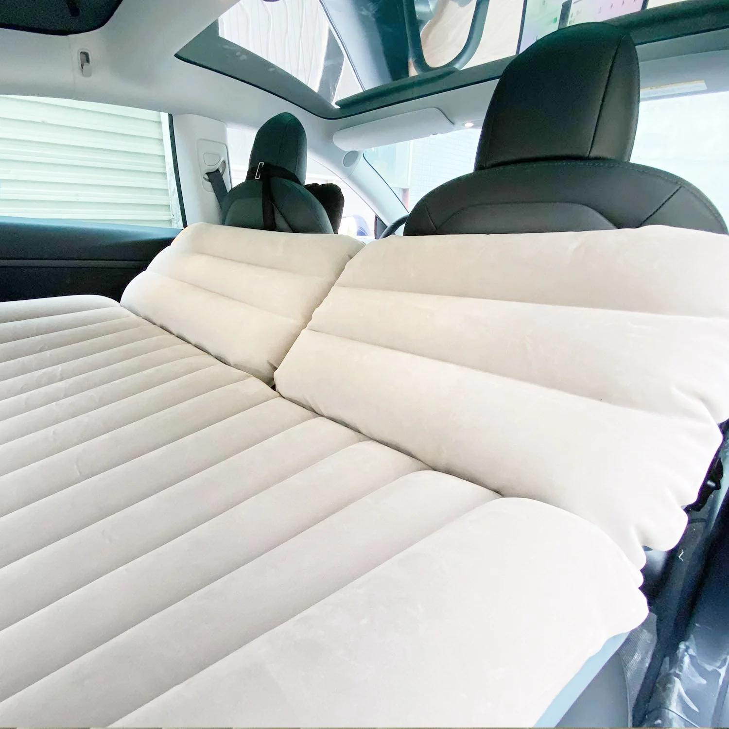 BMZX Model 3 Car Travel Inflatable Mattress Air Bed Cushion Portable Camping Universal for SUV Extend Air Couch with Two Air Pillows for Tesla Model 3 