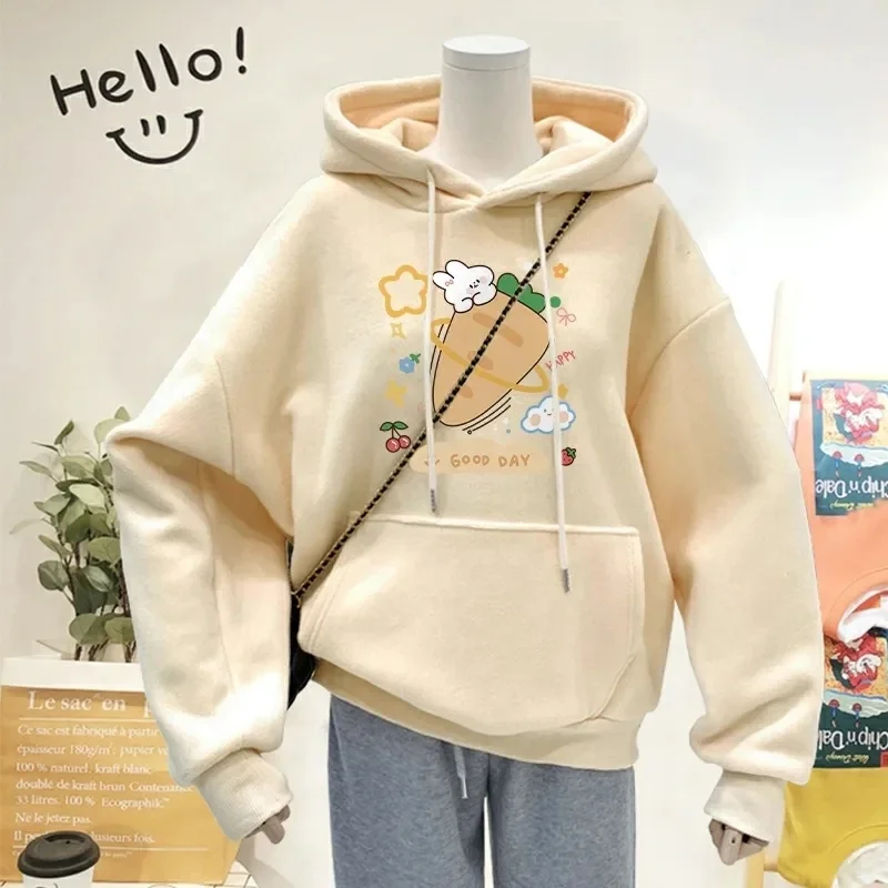 Wholesale high quality puffs printed alphabet hooded sweatshirts Street wear heavy pullovers women's hoodies