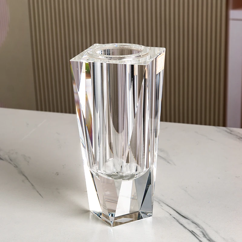 product cheap wholesale sifang k9 transparent home decoration creative art crystal vase-5