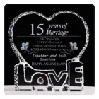 Gift Free Custom Printing Engraving Love Crystal Decoration Gift For Wedding