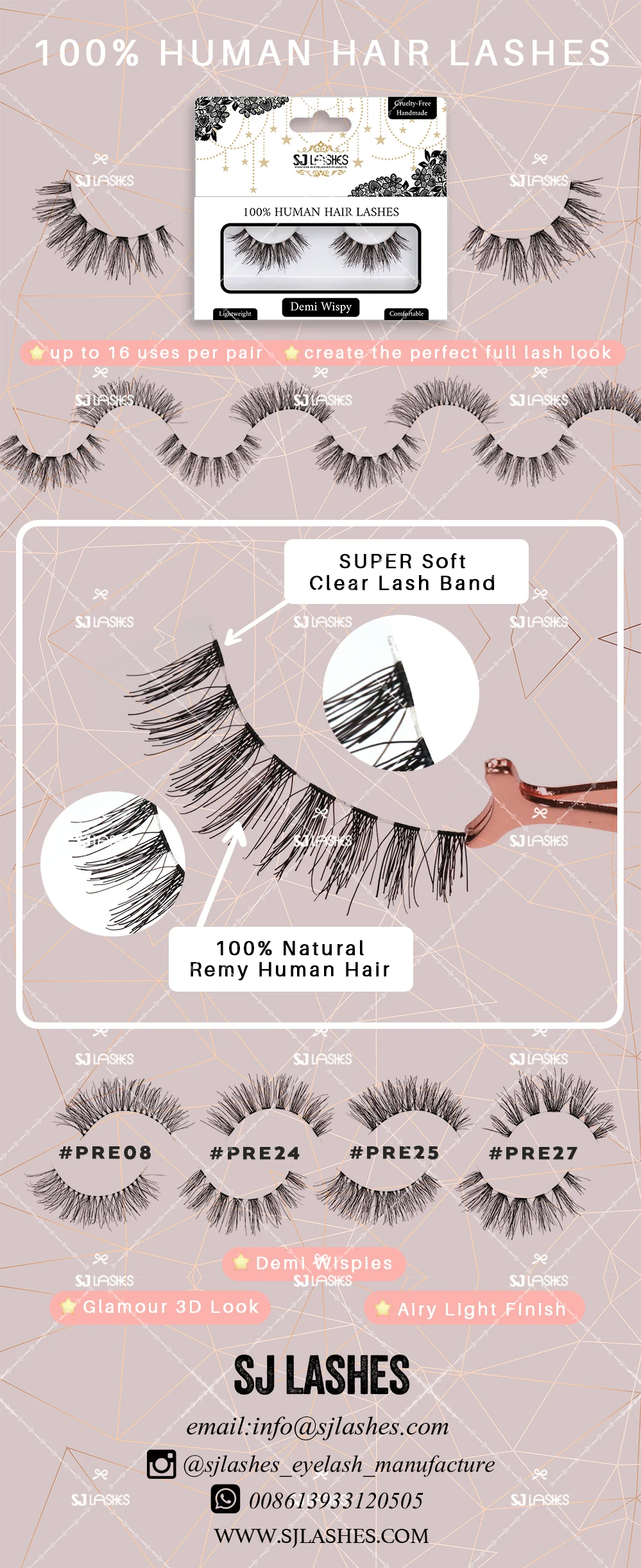 100% HUMAN HAIR LASHES