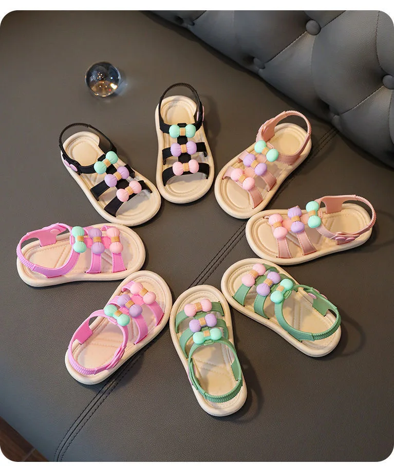 Newborn First Walker Shoes Breathable Summer Baby Girls Sandals Toddlers Soft Sole Shoes