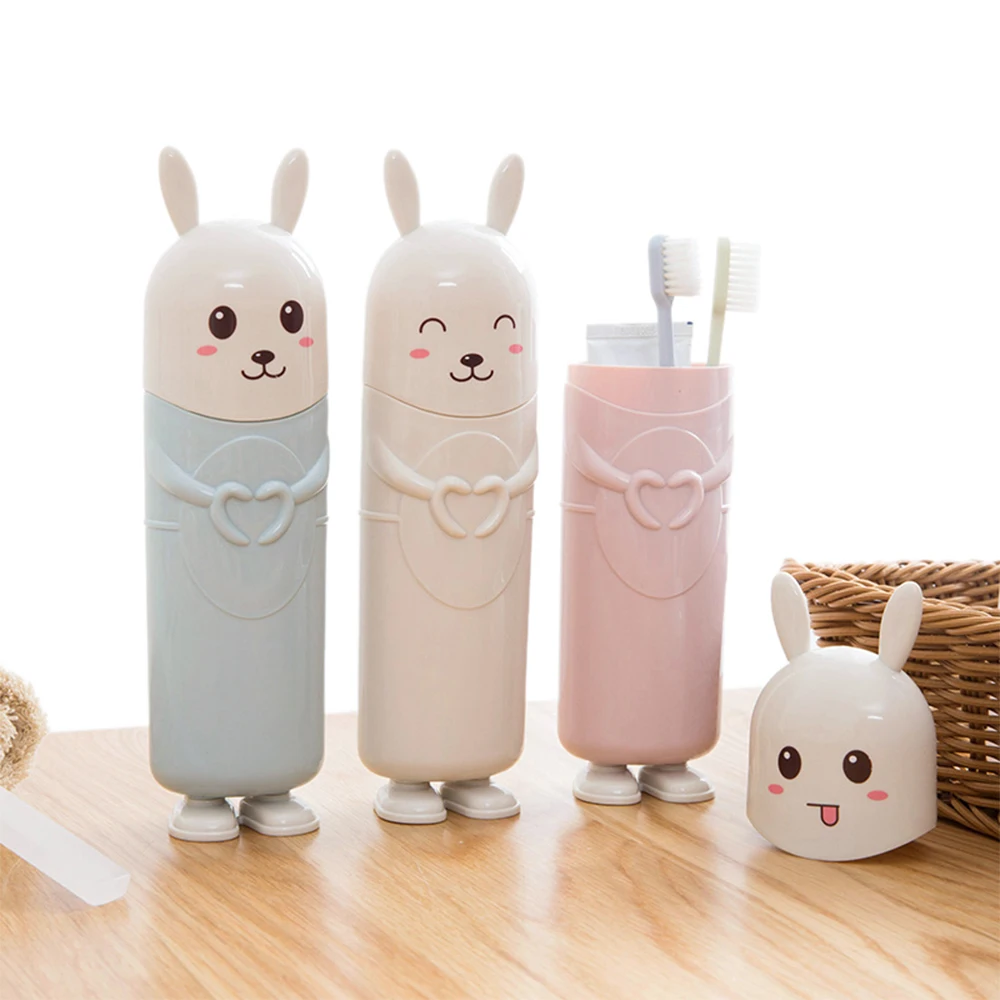 Kaimaily Storage Box Cute Rabbit Toothbrush Toothpaste Holders Travel Portable Tooth Brush Cover Case Cartoon Toothbrush Box Bathroom Container 4 Pcs Kaimaily Storage Box Cute Rabbit Toothbrush Toothpaste Holders Travel Portable Tooth Brush Cover Case Cartoon Toothbrush Box Bathroom Container 4 Pcs