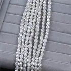Pearl Irregular Pearls High Quality AA Grade White Color 6-7mm Irregular Shape Keshi Pearl Strand For Jewelry Making