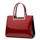 Purses Elegant Ladies Patent Leather Square Handbags And Purses High Capacity Pu Bag