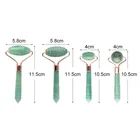 Jade Jade Private Logo Facial Massage Tool 100% Natural Guasha Single Head Noiseless Green Aventurine Jade Roller
