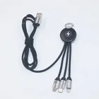 Custom Logo New Usb Charging Cable Multi-function Gift Customization Line Keychain Data 3 In 1 Led Logo USB Cable