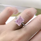 925 Sterling Silver Radiant Cut Created Moissanite Engagement Wedding Ring Wholesale