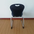 Round Tube C Type Legs PP Plastic Back Chairs For School