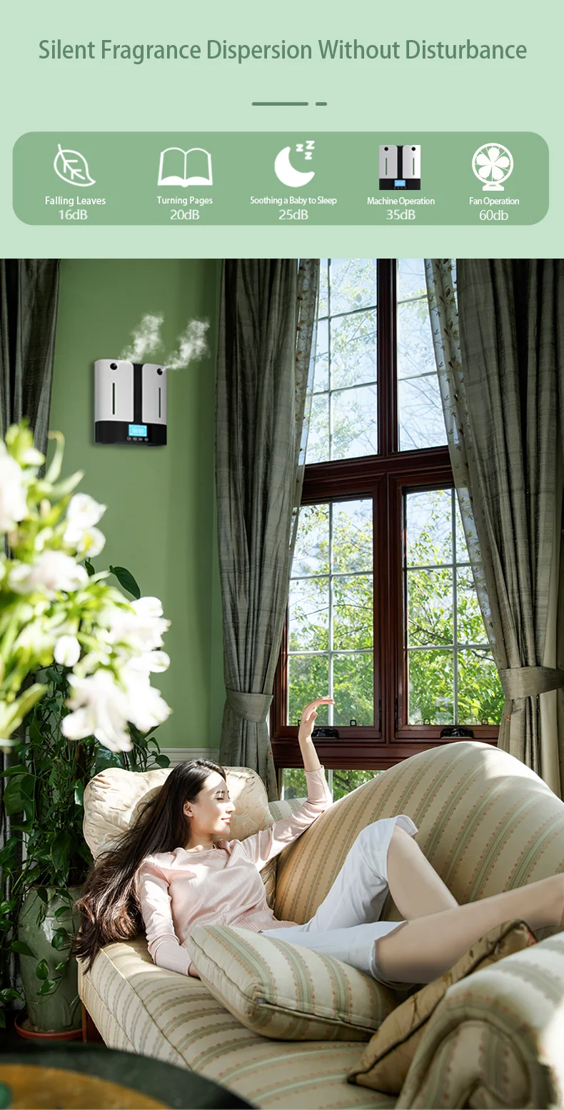 YAOJI Home Appliances Wall Mounted Essential Oil Diffuser Home Perfume Electric Air Pump Scent Oil Diffuser Manufacture