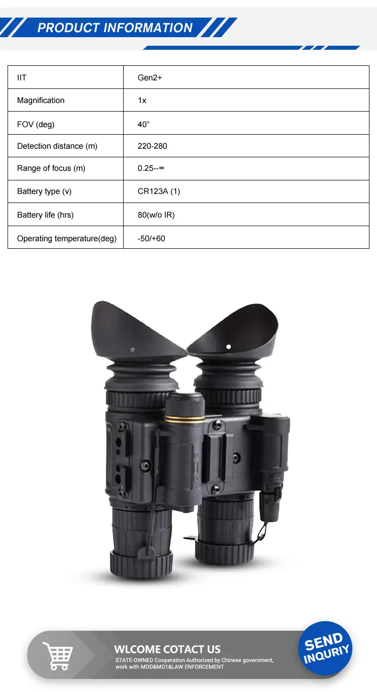 Second Generation + Nvg Headgear Helmet Tactical Binocular Low Light