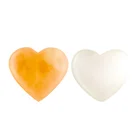 Crystal Heart Natural White Selenite Craft Crystal Cute Heart