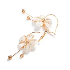 Crystal Earrings Hot Sale 5 Petals Flowers Long Section Jewelry Tassel Crystal Earrings For Women And Girls