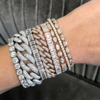 Jewelry Gemnel Cubic Zircon Bracelet Baguette Tennis Women Men Diamond Jewelry Bracelet