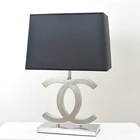 Lamp Hotel Hotel Table Lamp Modern Elegant Large Mirror Base Metal Chrome Cc Table Lamp For Hotel Guest Room Bedside