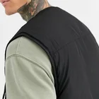 Mens Utility Vest Custom Design Mens Black Utility Pockets Zipper Fly Utility Cargo Puffer Vest Wholesale