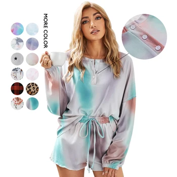 2022 Wholesale Cozy Cotton Loungewear Nightwear 2 Piece Shorts Set Pyjamas Women Sleepwear