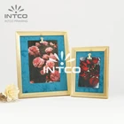 Decorative Table Decorative INTCO New Arrival Home Customizable Glass Coloured Abstract Picture Decorative Table Frame