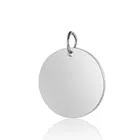 Blank Jewelry Custom Round Shaped Blank Necklace Pendant Jewelry 316L Stainless Steel Engraved Logo Pendant