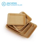 Paper Paper Plate High-Grade Disposable Bamboo Kraft Paper Square Round Shaped Plates Tray