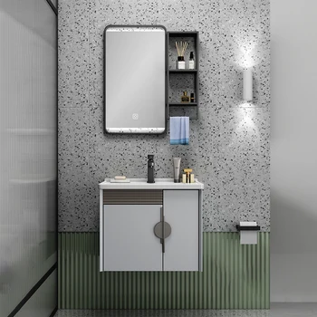 Hotel Wall Mount plywood Bathroom Vanity Floating Cabinet Bathroom Vanities Cabinets with Sink
