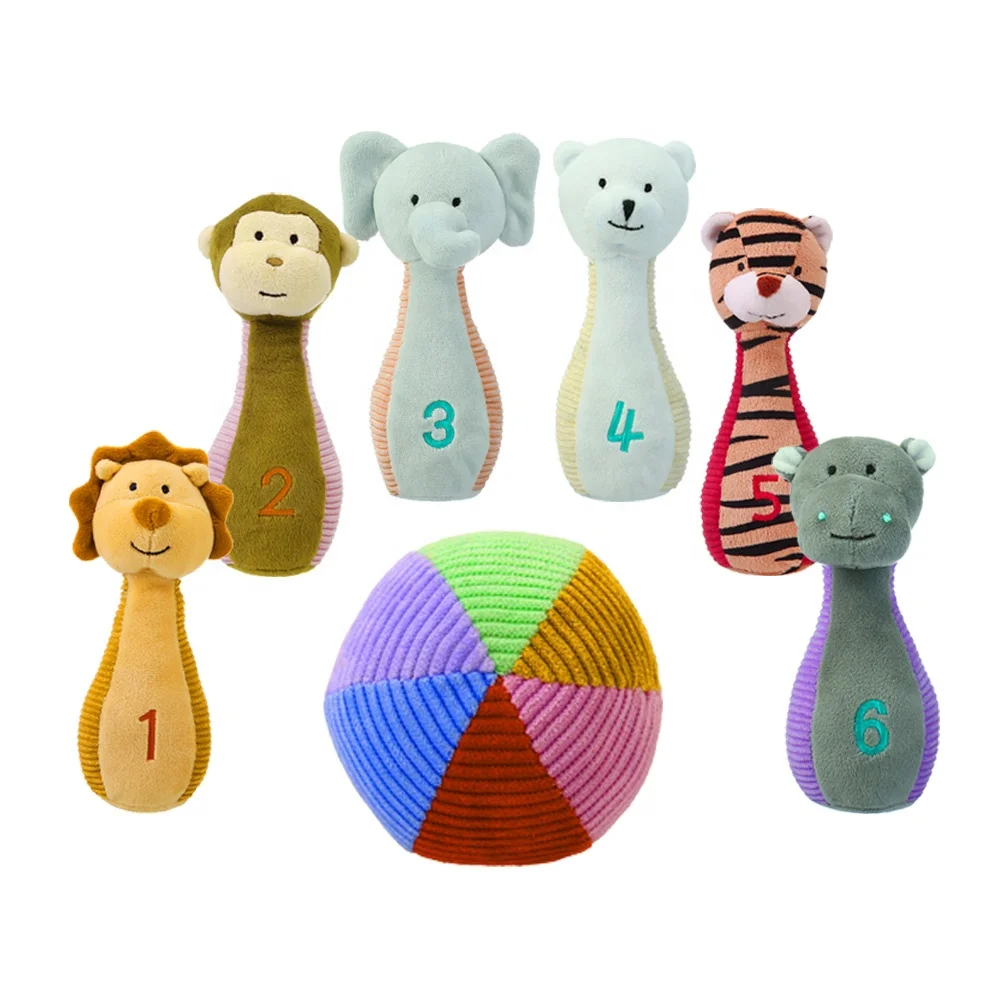 stuffed animal bowling set