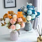 Chrysanthemum Simulation Pompon Mum Bouquet Artificial Ping Pong Ball Chrysanthemum Flowers For Decoration