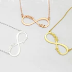 Name Infinity Letter Name Necklace Personalized Gold Plated Layered Women's Pendant