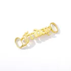 Fashion Charm 2021 Fashion Shoe Lace Decoration Gold Metal Lace Lock Custom Logo Name Brand Shoelace Charm