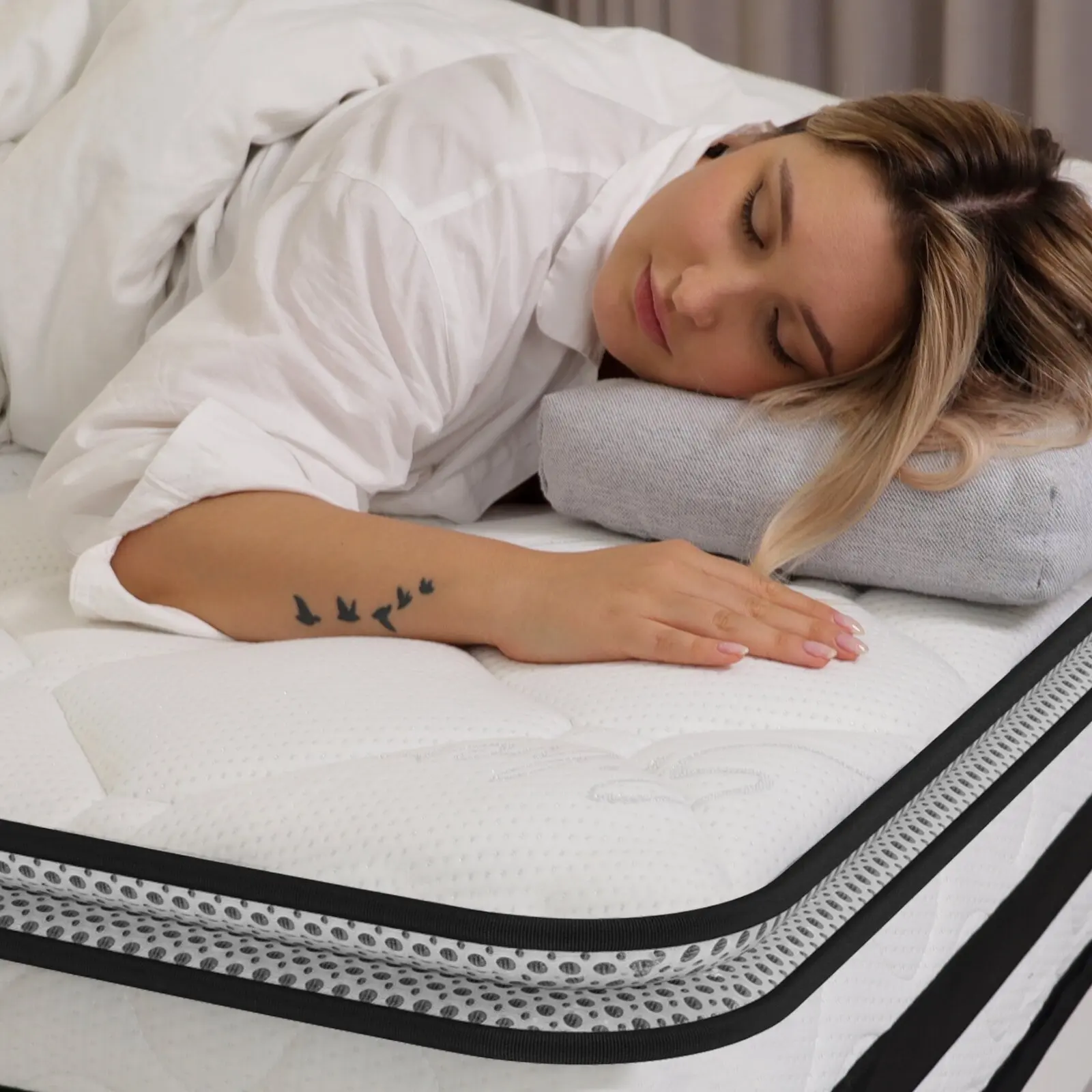 wholesale low price pocket spring high quality double mattress firm