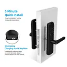 Security Door Handle Fingerprint BLE TT Lock APP Lock Electronic Security Digital Smart Door Locks With Handle
