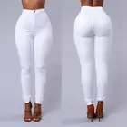 Cotton Jeans Factory Cheap Price Printed Cotton Stretch Fabric Elegant Full Length Stretch Ladies Jeans
