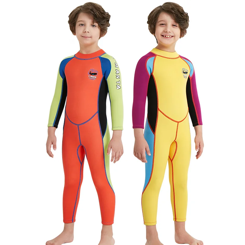 3mm Wholesale Swimwear Full Body Warm Back Zipper Kids Children Diving Suit Swimming Surfing Neoprene Wetsuit