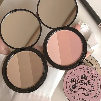 Three Color 3D Contour Blush Palette for Beginners, Features Matte Finishing, Nose Shadow, Highlighting Shades, and Easy Applica