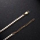 Cz 2021 New Style Stainless Steel Anklet Set Zircon CZ Tennis Chain Anklet Set For Female