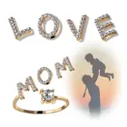 Letter Ring Adjustable Ring Wholesale 26 Letter Creative Ladies Ring Adjustable Open Ring