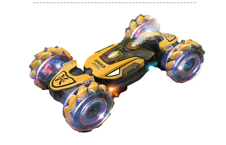 2.4Ghz Double Sided Rotating RC Stunt Car Toys Vehicle Remote Control Gesture Sensor Cars With Spray and Light