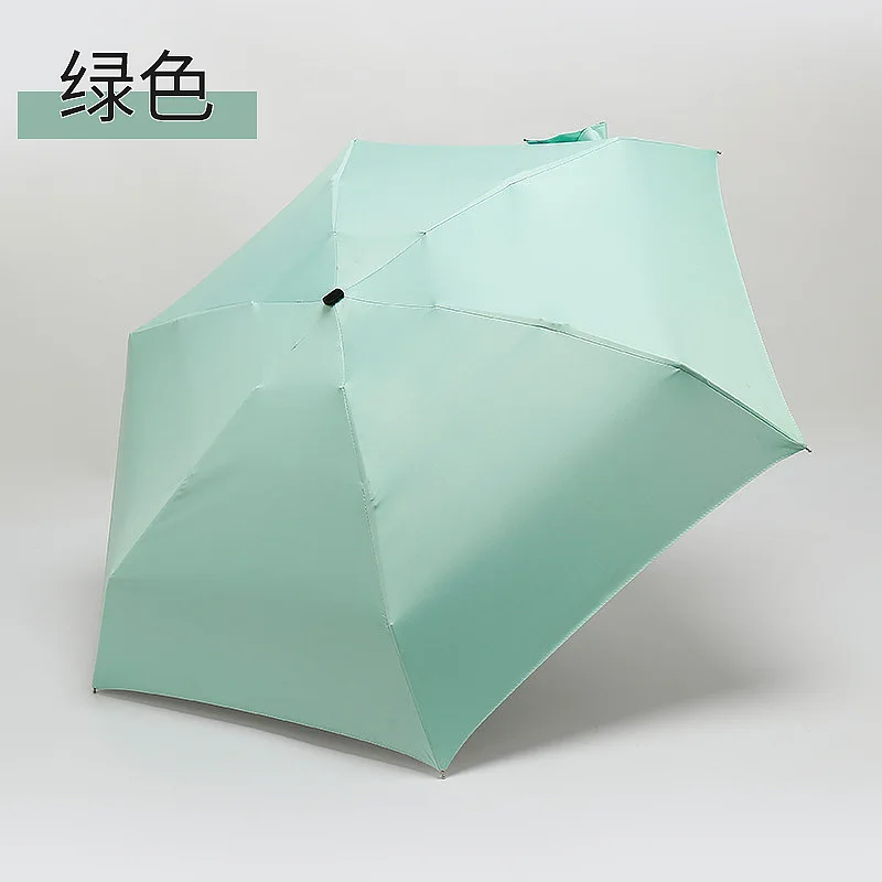Wholesale Custom Mini UV Waterproof Phone Pocket 5-Fold Folding Sun Umbrella Logo Supplier Offers Cheap Promotional Sombrillas