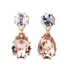 Earrings Drop High Quality Austria Crystal Rhinestone Earrings Vintage Rose Tear Drop Dangle Stud Earrings For Wedding