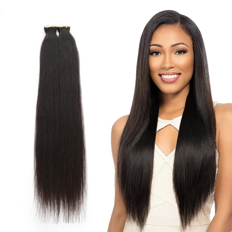 50cm 55cm 65 Cm Long Hair Invisible Tape Remy Extensions Straight Tape In Human Hair Extensions 40 Grams Per Pieces - Buy Invisible Tape Remy Hair Extensions,Tape In Human Hair