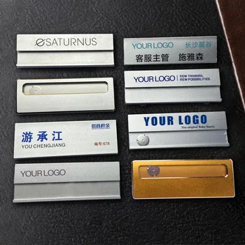 Personalized Uniform Laser Cut Aluminum Metal Nameplates Name Plate