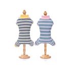 Striped Coat Dog Striped Bottom Coat Color Bar Cotton Sport Apparel