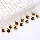 Silver Silver Necklaces Silver Golden Silver Horoscope Necklace Universe Zodiac Sign Birthday Jewelry